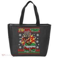 Christmas I'd Hit That Llama Pinata Ugly Sweater Tote Bag thumb 0