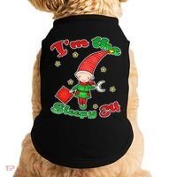 Christmas I'm The Sleepy Elf Doggie Tank thumb 0