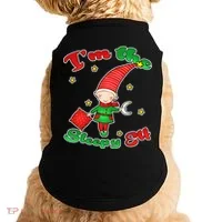 Christmas I'm The Sleepy Elf Doggie Tank thumb 0