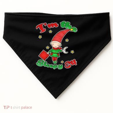 Christmas I'm The Sleepy Elf USA-Made Doggie Bandana
