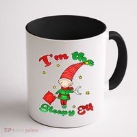 Christmas I'm The Sleepy Elf Coffee Mug thumb 1