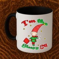 Christmas I'm The Sleepy Elf Coffee Mug thumb 2