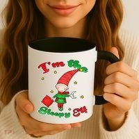 Christmas I'm The Sleepy Elf Coffee Mug thumb 3