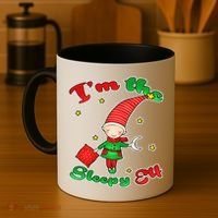 Christmas I'm The Sleepy Elf Coffee Mug thumb 4