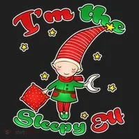 Christmas I'm The Sleepy Elf Beanie thumb 2