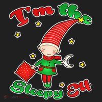 Christmas I'm The Sleepy Elf Hat thumb 2
