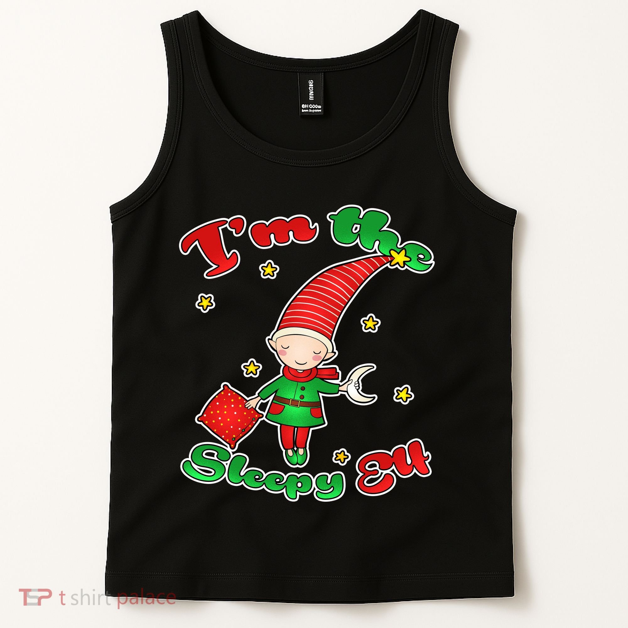 Christmas I'm The Sleepy Elf Tank Top