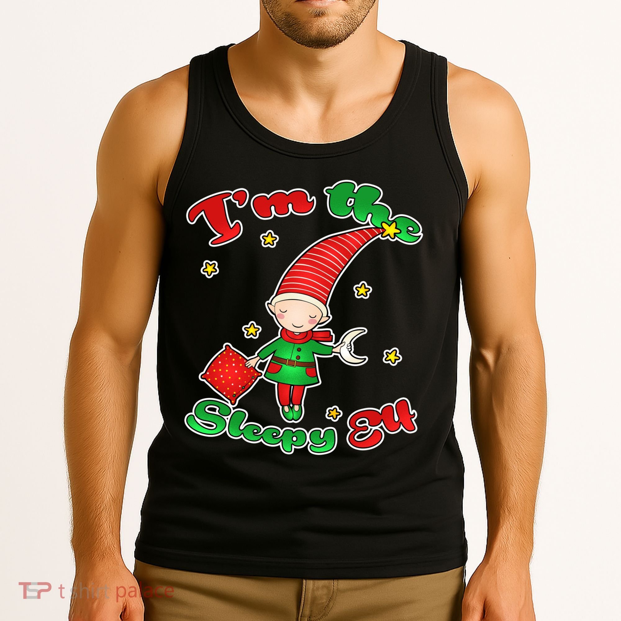 Christmas I'm The Sleepy Elf Tank Top