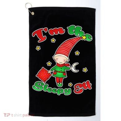 Christmas I'm The Sleepy Elf Golf Towel