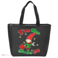 Christmas I'm The Sleepy Elf Tote Bag thumb 0
