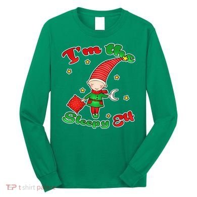 Christmas I'm The Sleepy Elf Long Sleeve Shirt