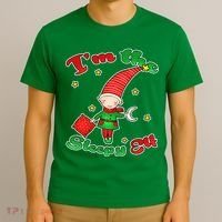 Christmas I'm The Sleepy Elf T-Shirt thumb 3