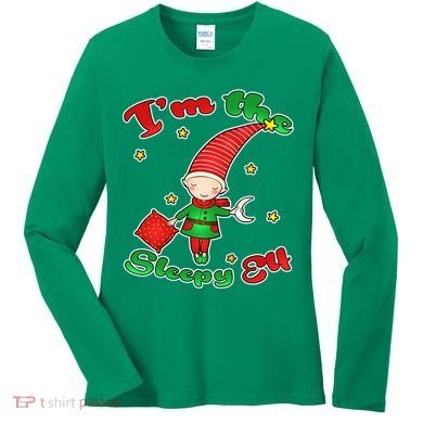 Christmas I'm The Sleepy Elf Women's Long Sleeve Shirt