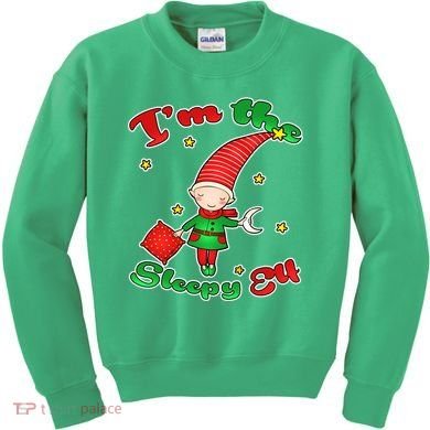 Christmas I'm The Sleepy Elf Kids Sweatshirt