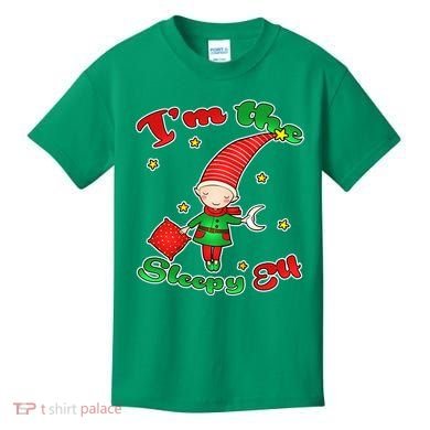 Christmas I'm The Sleepy Elf Kids T-Shirt