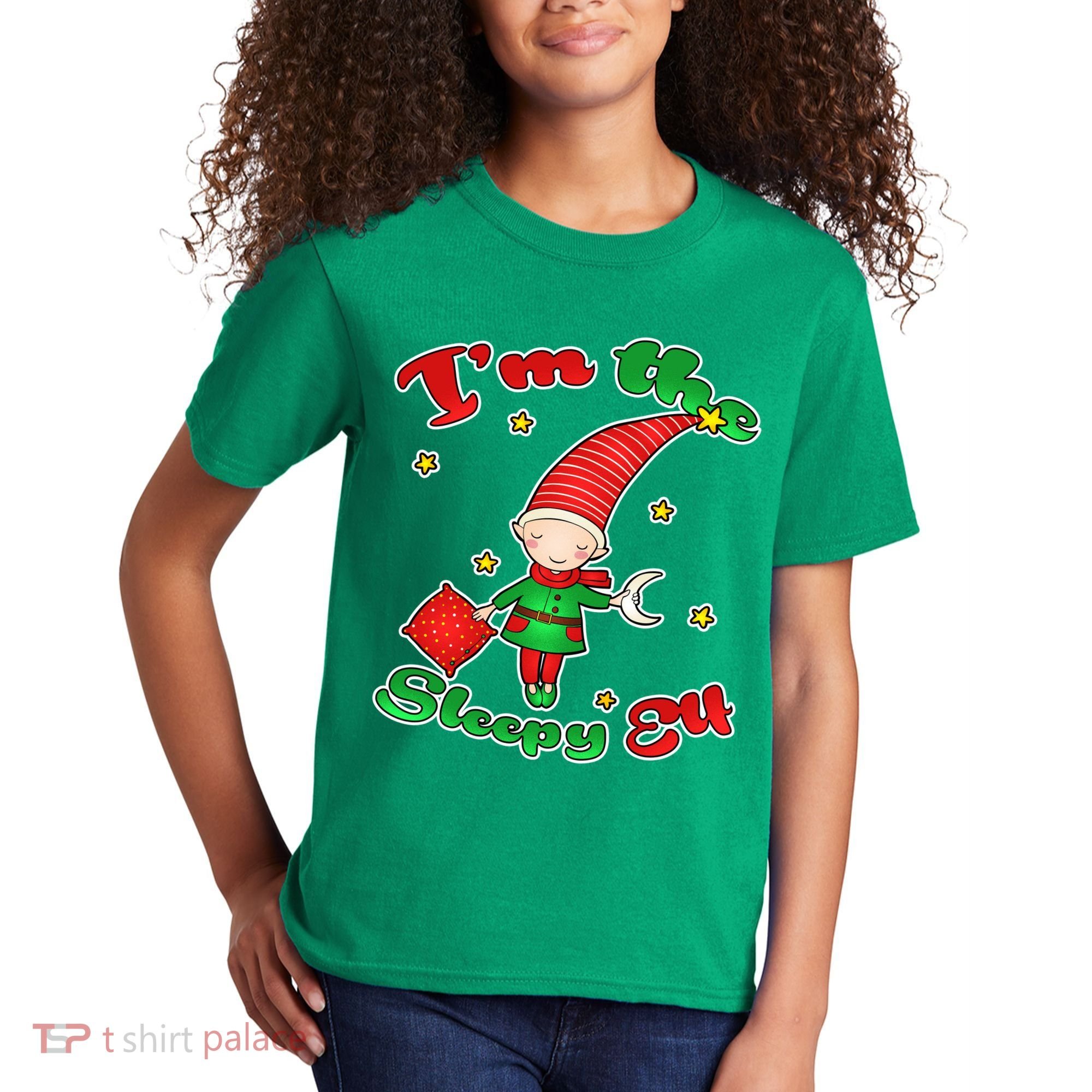Christmas I'm The Sleepy Elf Kids T-Shirt