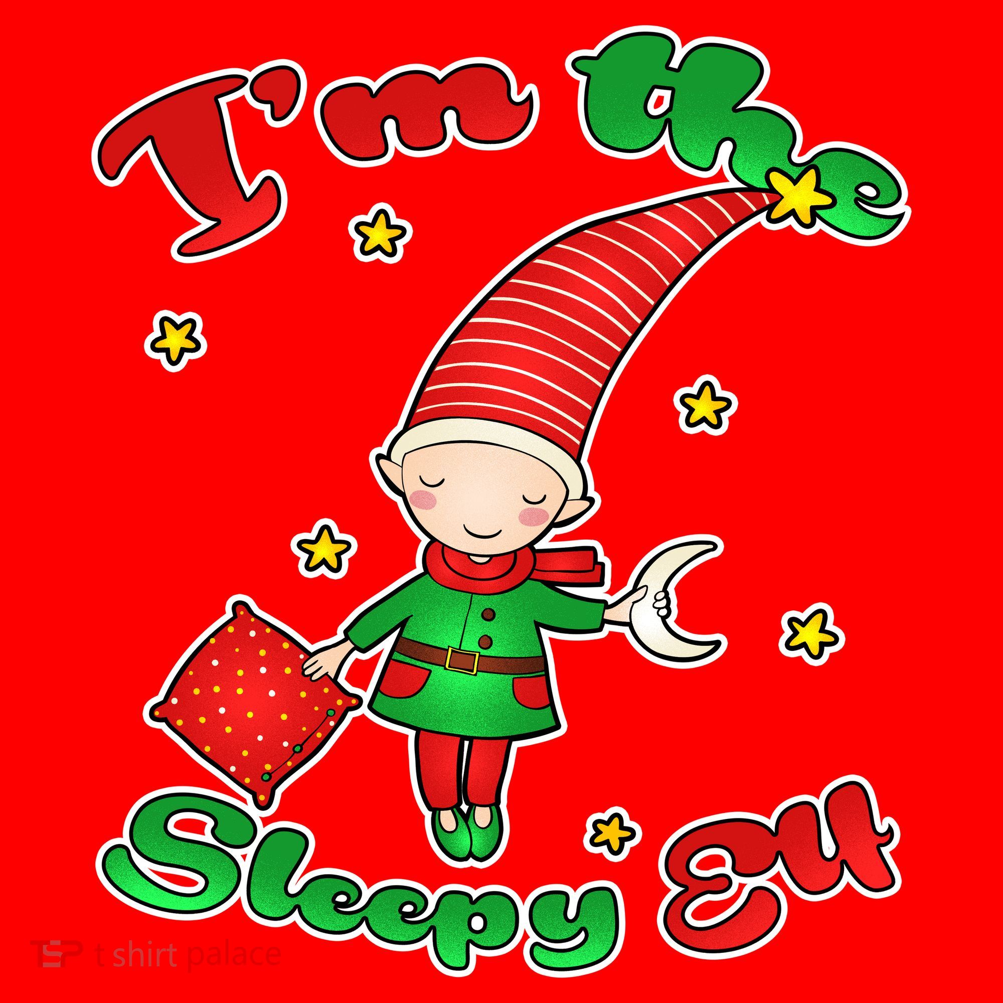 Christmas I'm The Sleepy Elf Santa Hat