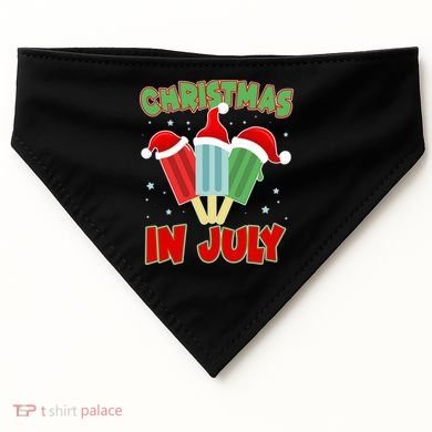 Christmas In July Festive Popsicles USA-Made Doggie Bandana