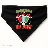 Christmas In July Festive Popsicles USA-Made Doggie Bandana thumb 0