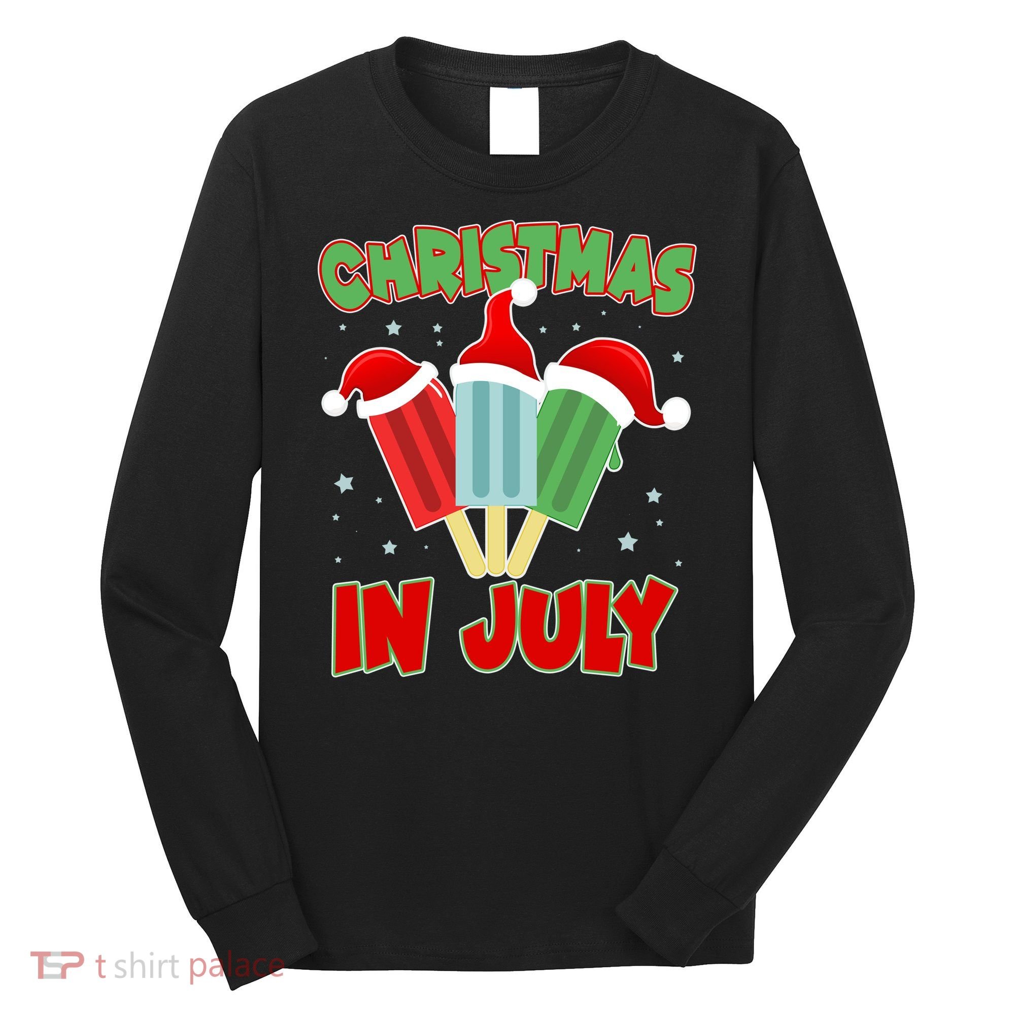Christmas In July Festive Popsicles Long Sleeve Shirt