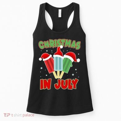 Christmas In July Festive Popsicles Women's Tank Top