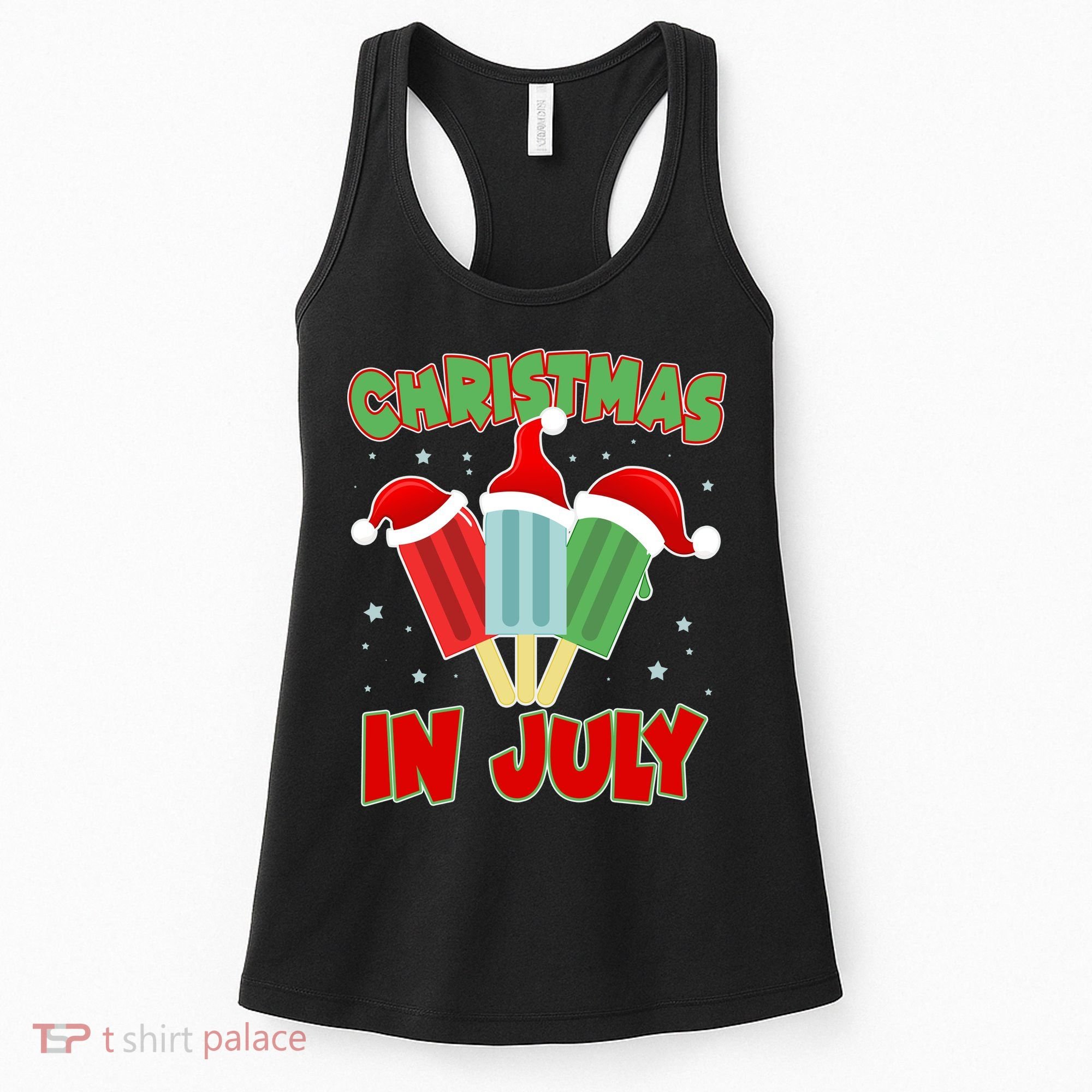 Christmas In July Festive Popsicles Women's Tank Top
