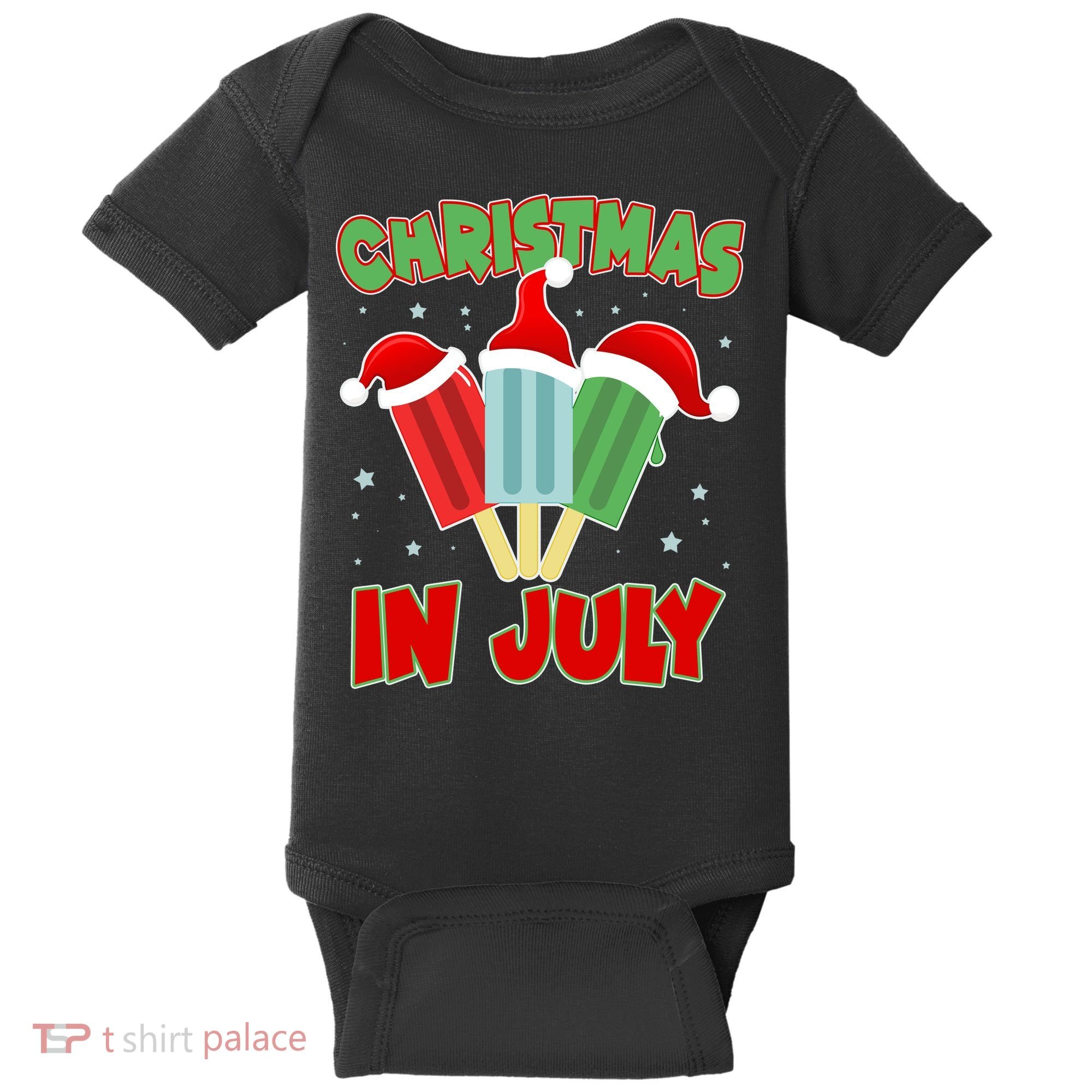 Christmas In July Festive Popsicles Baby Bodysuit