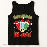 Christmas In July Festive Popsicles Tank Top thumb 2