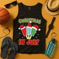 Christmas In July Festive Popsicles Tank Top thumb 4