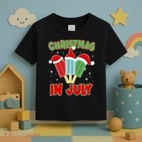 Christmas In July Festive Popsicles Toddler T-Shirt thumb 3