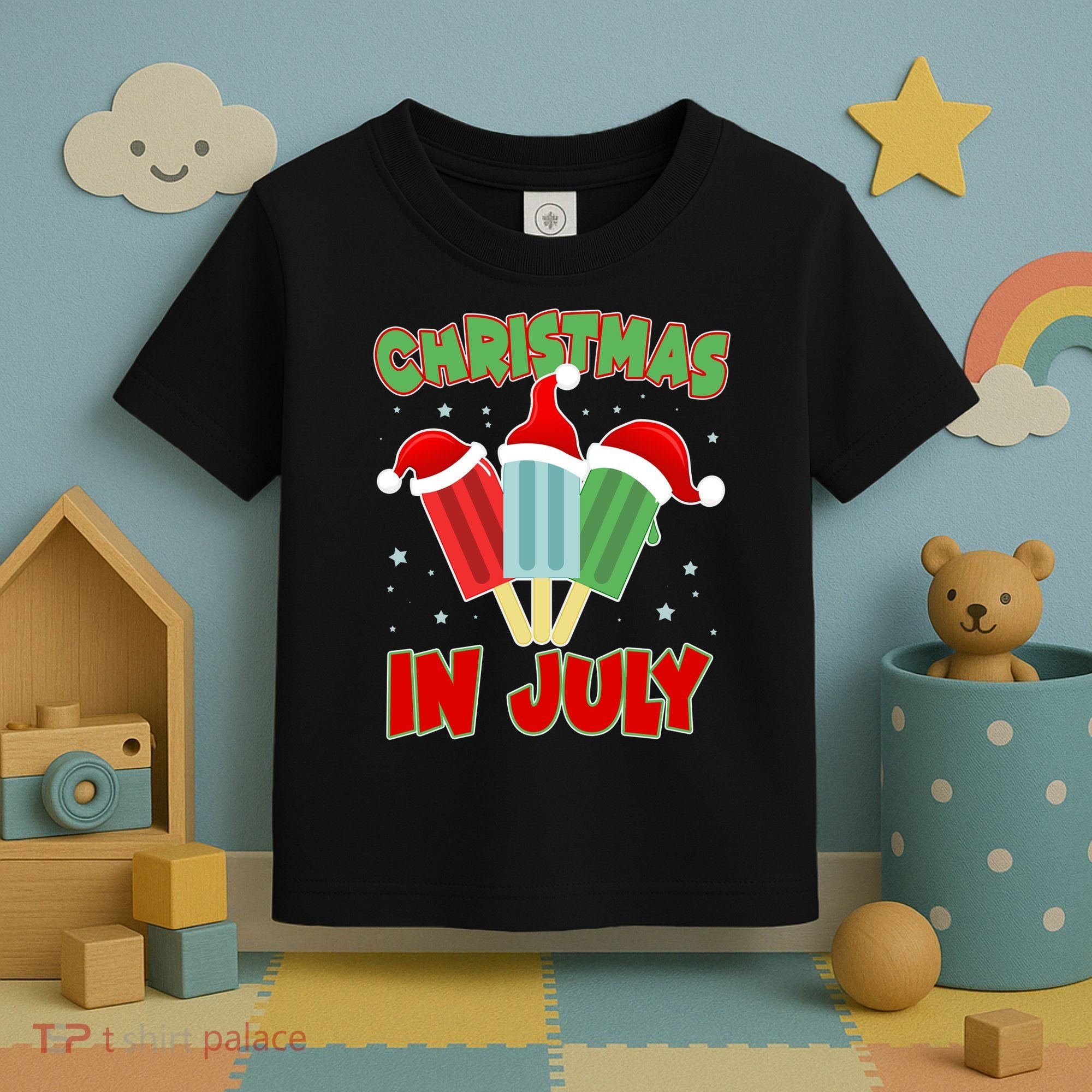 Christmas In July Festive Popsicles Toddler T-Shirt