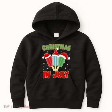 Christmas In July Festive Popsicles Kids Hoodie