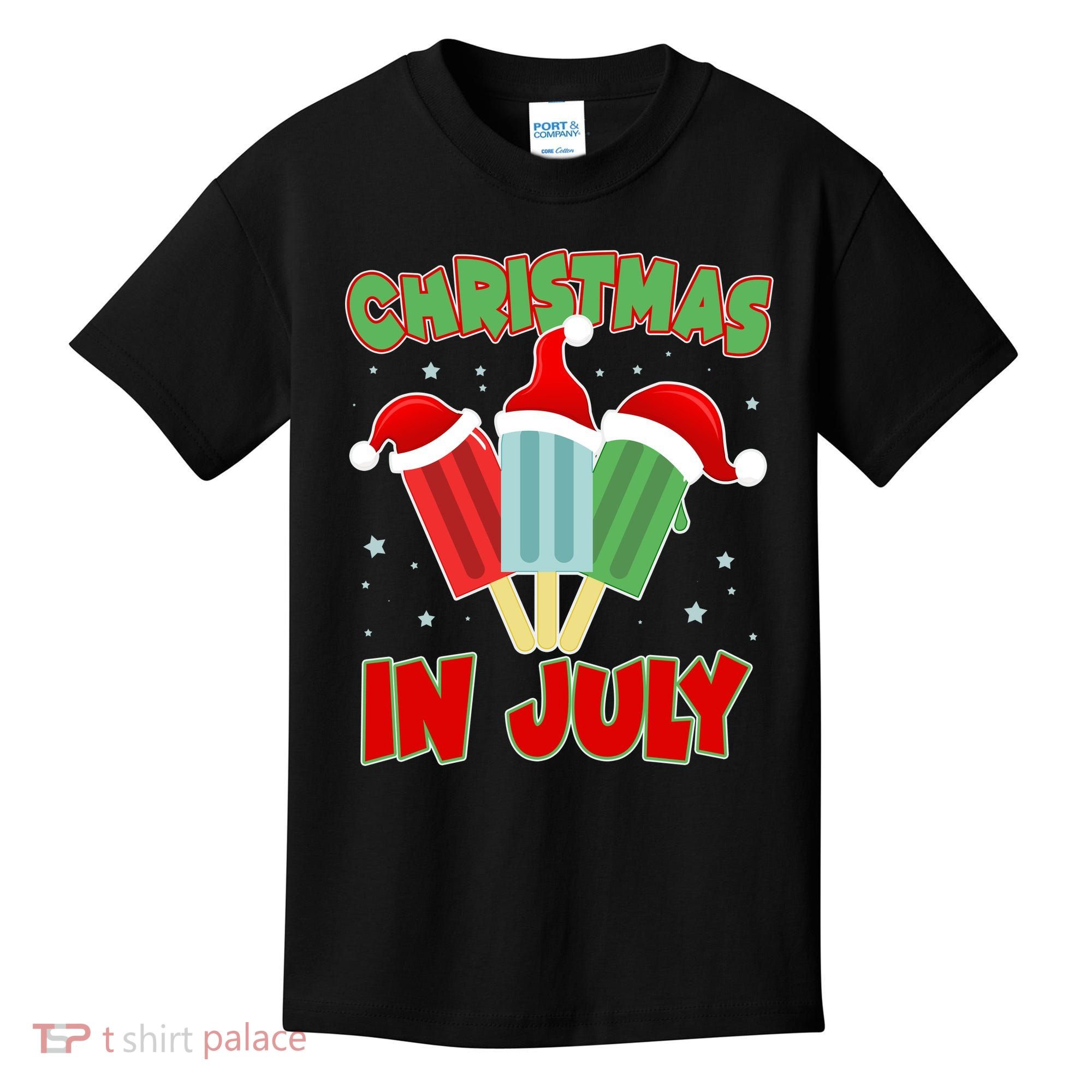 Christmas In July Festive Popsicles Kids T-Shirt