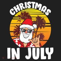 Christmas In July Retro Santa Sunset Women's Sweatshirt thumb 2