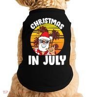 Christmas In July Retro Santa Sunset Doggie Tank thumb 0