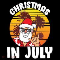 Christmas In July Retro Santa Sunset Bucket Hat thumb 4