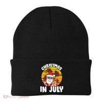 Christmas In July Retro Santa Sunset Beanie thumb 0