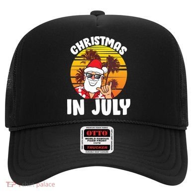 Christmas In July Retro Santa Sunset Hat