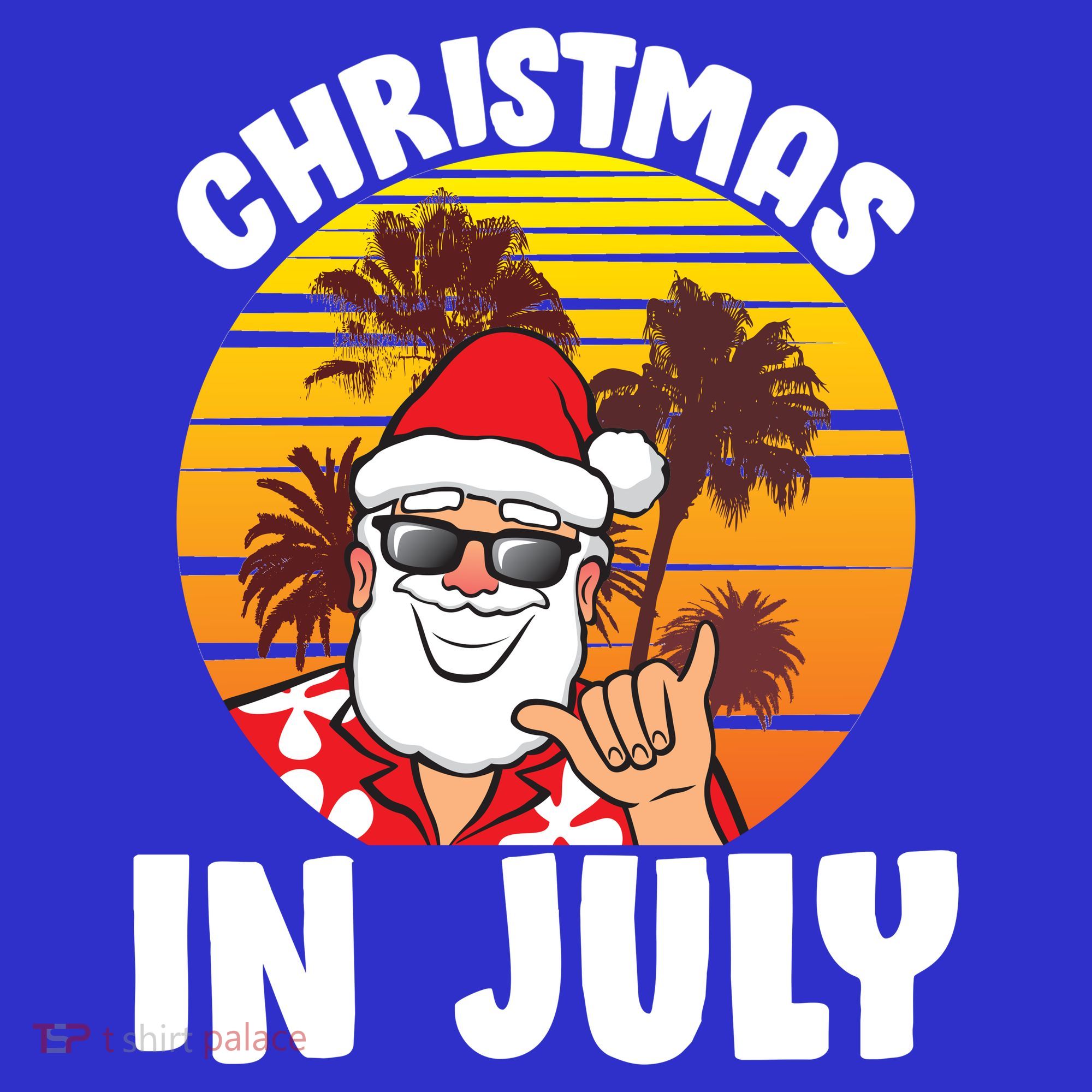 Christmas In July Retro Santa Sunset Women's Tank Top