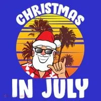 Christmas In July Retro Santa Sunset Baby Bodysuit thumb 2