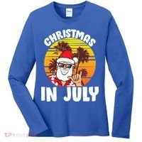 Christmas In July Retro Santa Sunset Women's Long Sleeve Shirt thumb 0