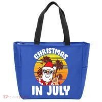 Christmas In July Retro Santa Sunset Tote Bag thumb 0