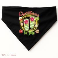 Christmas In July Summer Flip Flops USA-Made Doggie Bandana thumb 0
