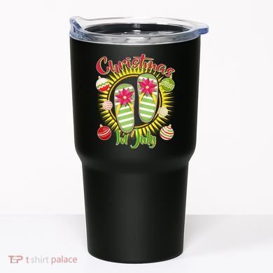 Christmas In July Summer Flip Flops Tumbler