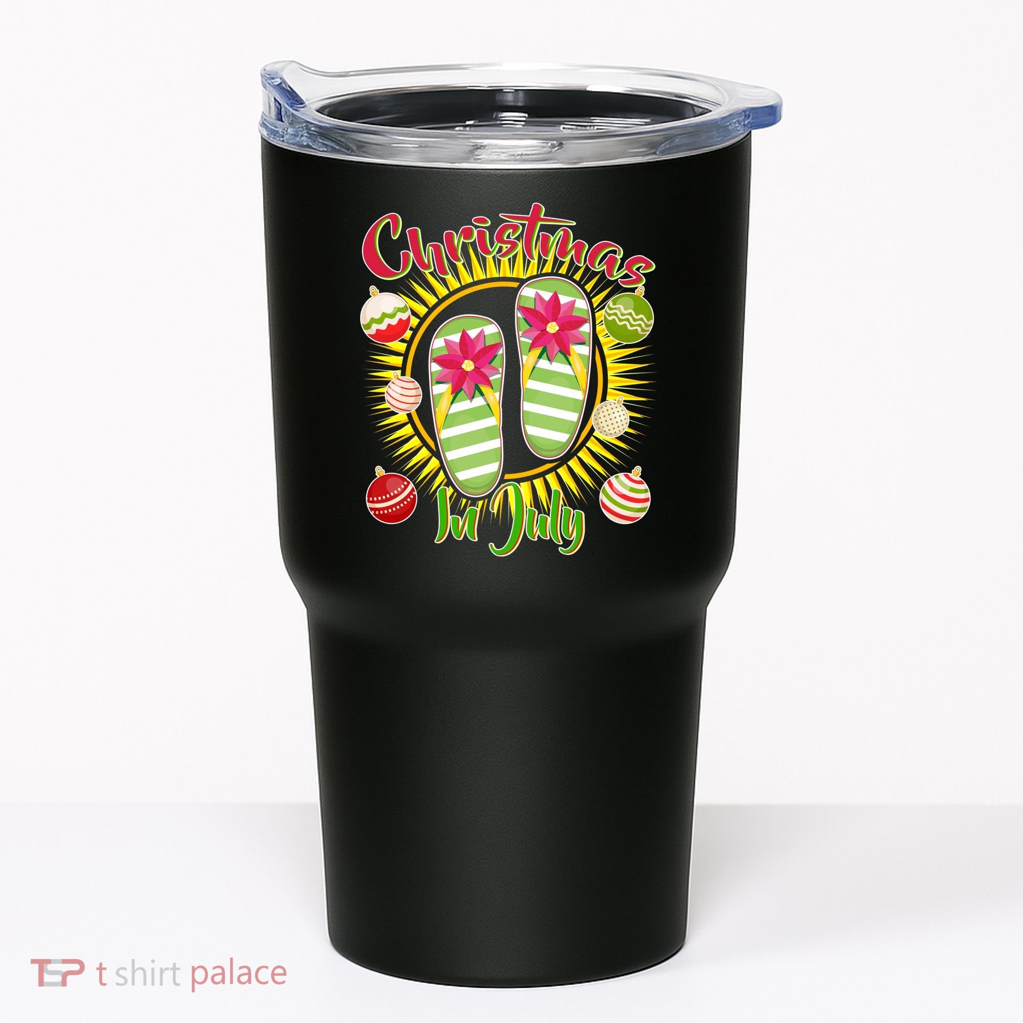 Christmas In July Summer Flip Flops Tumbler