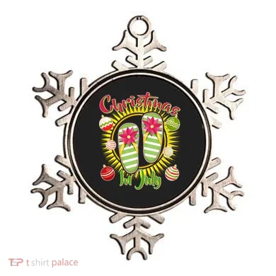 Christmas In July Summer Flip Flops Ornament