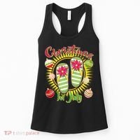 Christmas In July Summer Flip Flops Women's Tank Top thumb 0
