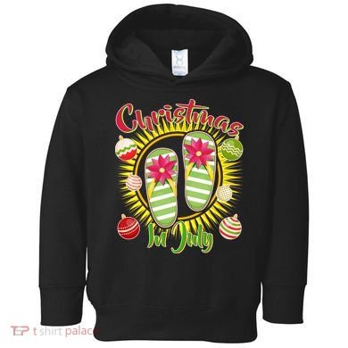 Christmas In July Summer Flip Flops Toddler Hoodie