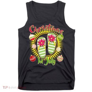 Christmas In July Summer Flip Flops Tank Top