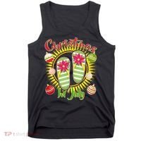 Christmas In July Summer Flip Flops Tank Top thumb 0